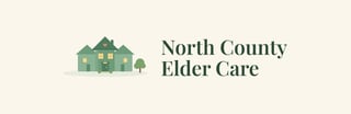 North County Elder Care logo featuring a green building with a tree and text
